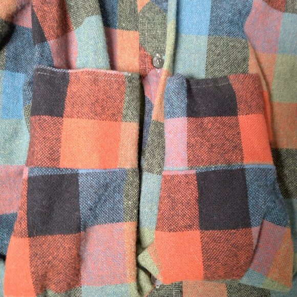 Vintage Dee Cee Rappers Shirt Small 14-14 1/2 Woven Wool Blend Earthy Grandpa - Picture 9 of 16